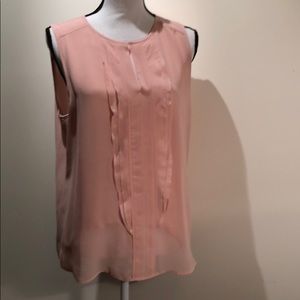 Peachy Pink Sleeveless Blouse